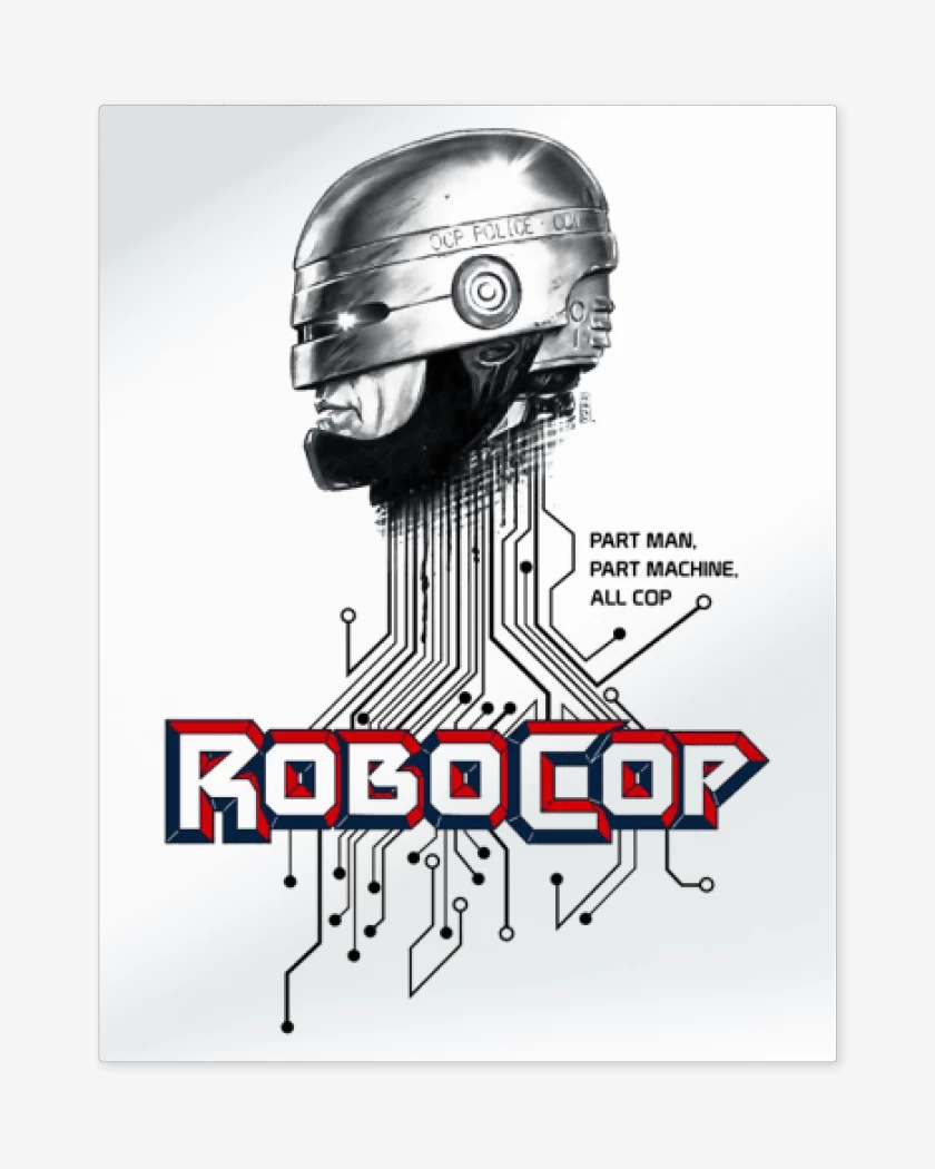 Print metalico Blanco de ROBOCOP 2