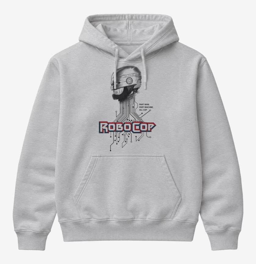 Poleron Canguro básico Gris Melange de ROBOCOP 2
