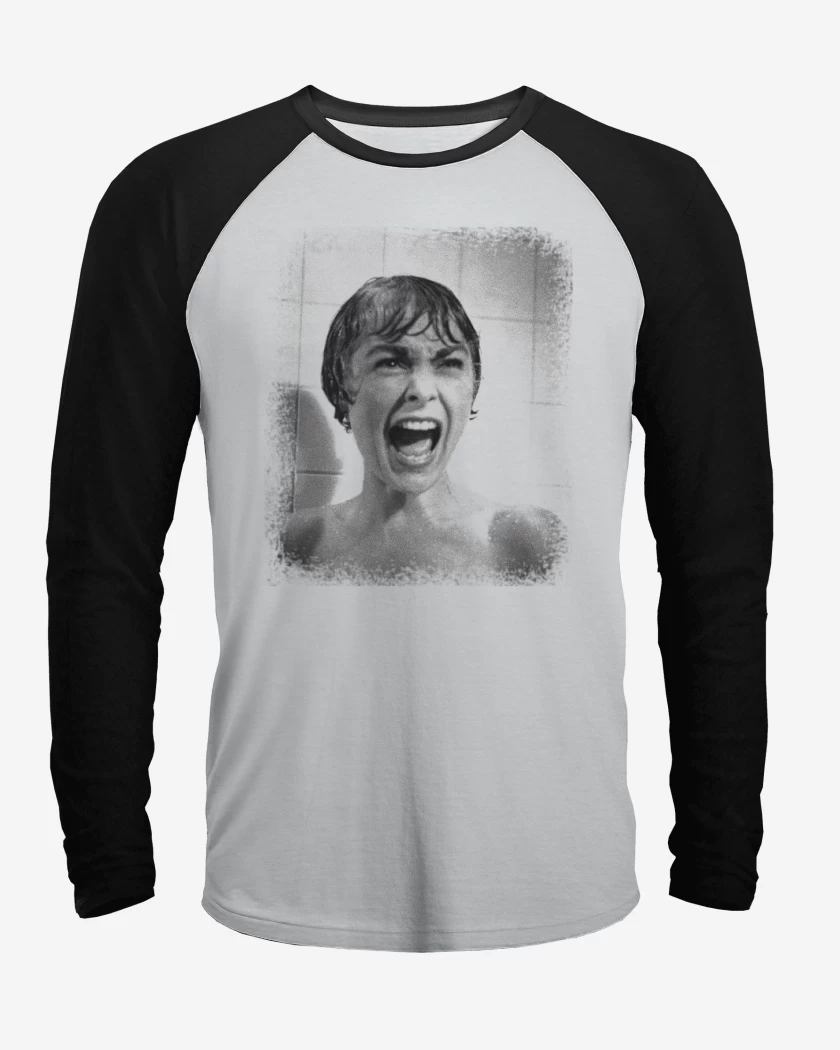 Polera Raglan Blanco / Negro de Psicosis 