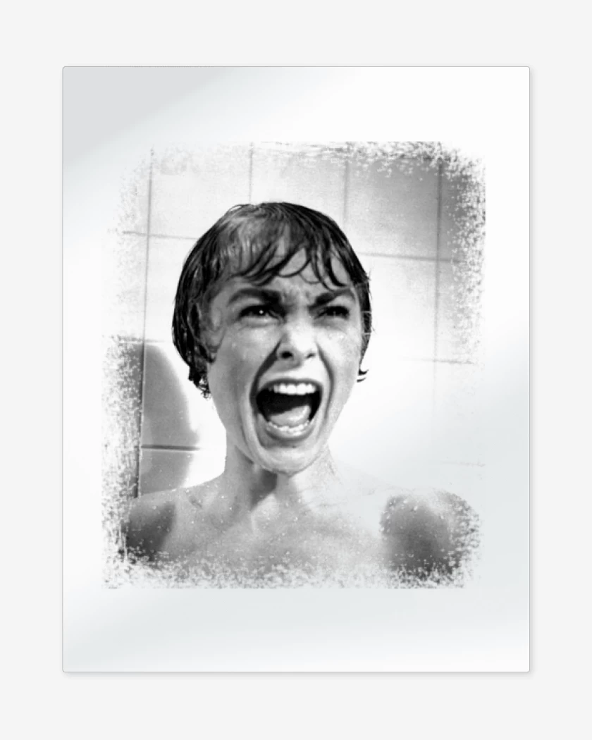 Print metalico Blanco de Psicosis 