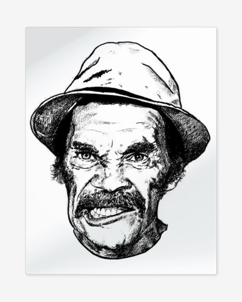 Print metalico Blanco de Ron Damon