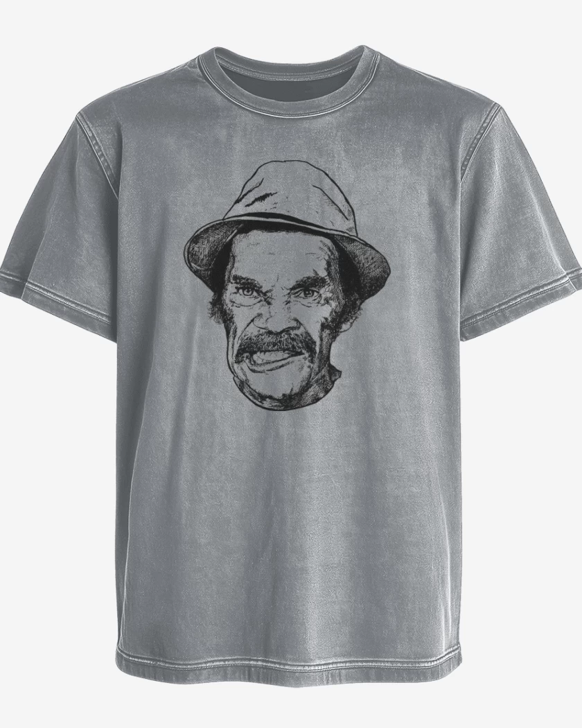 Polera desgastada Gris Melange de Ron Damon