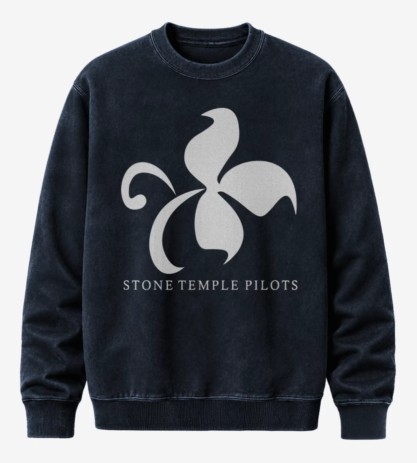 Poleron Polo Acid Wash Azul Marino de Stone Temple Pilots 1