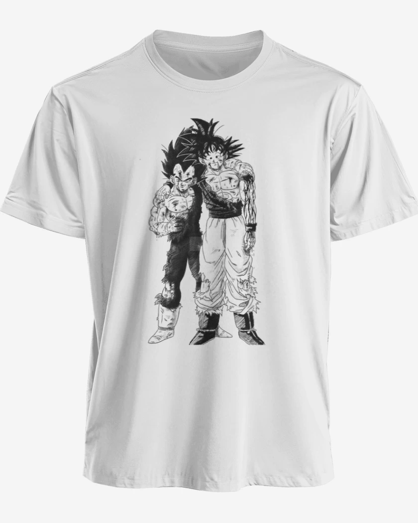 Polera Blanco de Goku y Vegeta