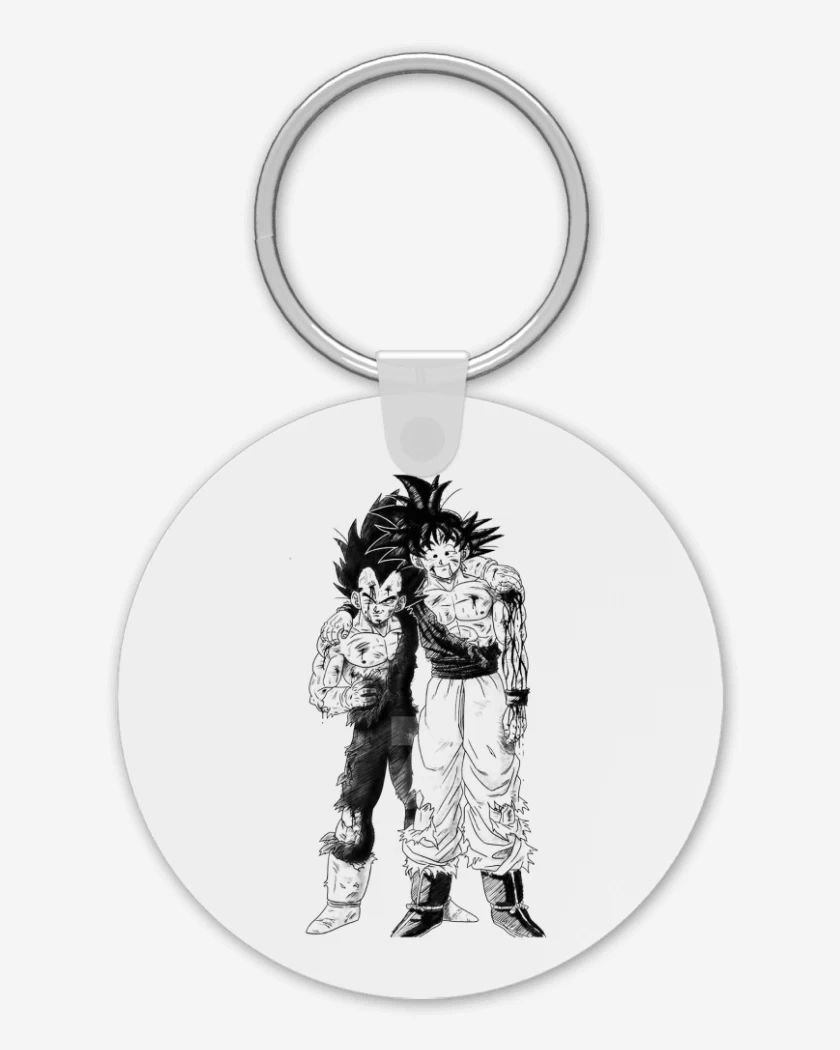 Llavero Blanco de Goku y Vegeta