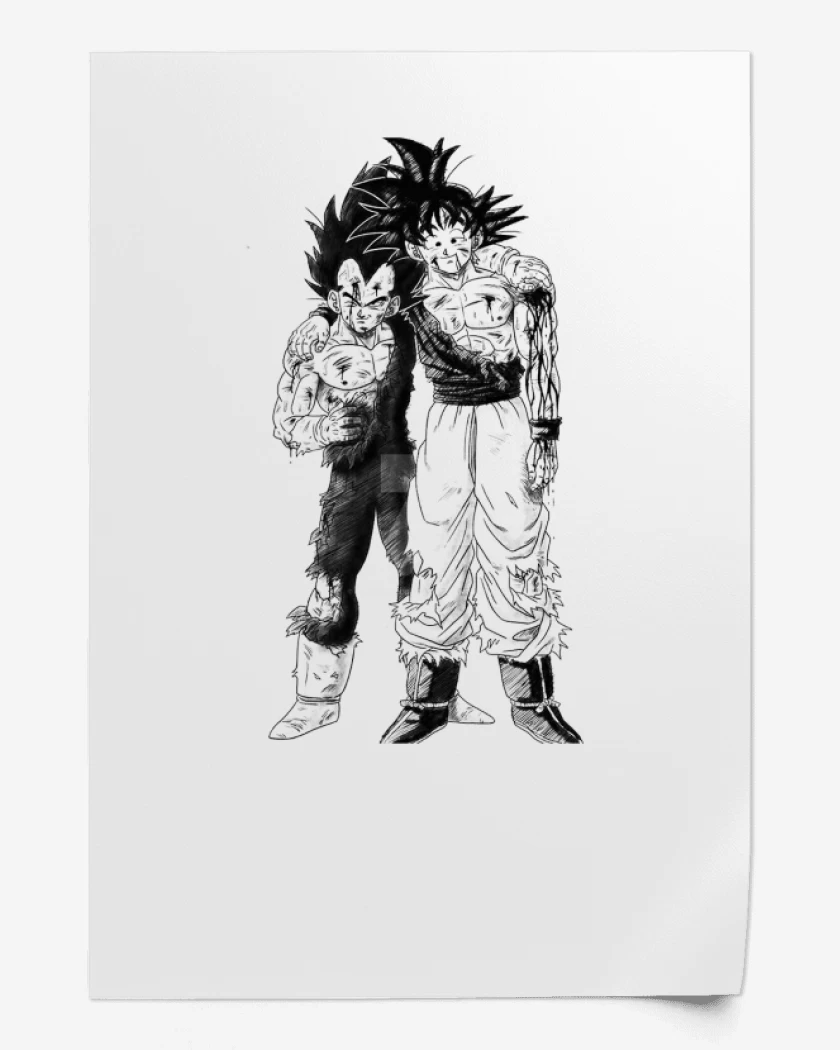 Print Blanco de Goku y Vegeta
