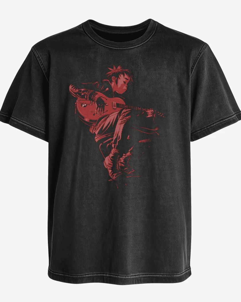 Polera desgastada Gorilaz