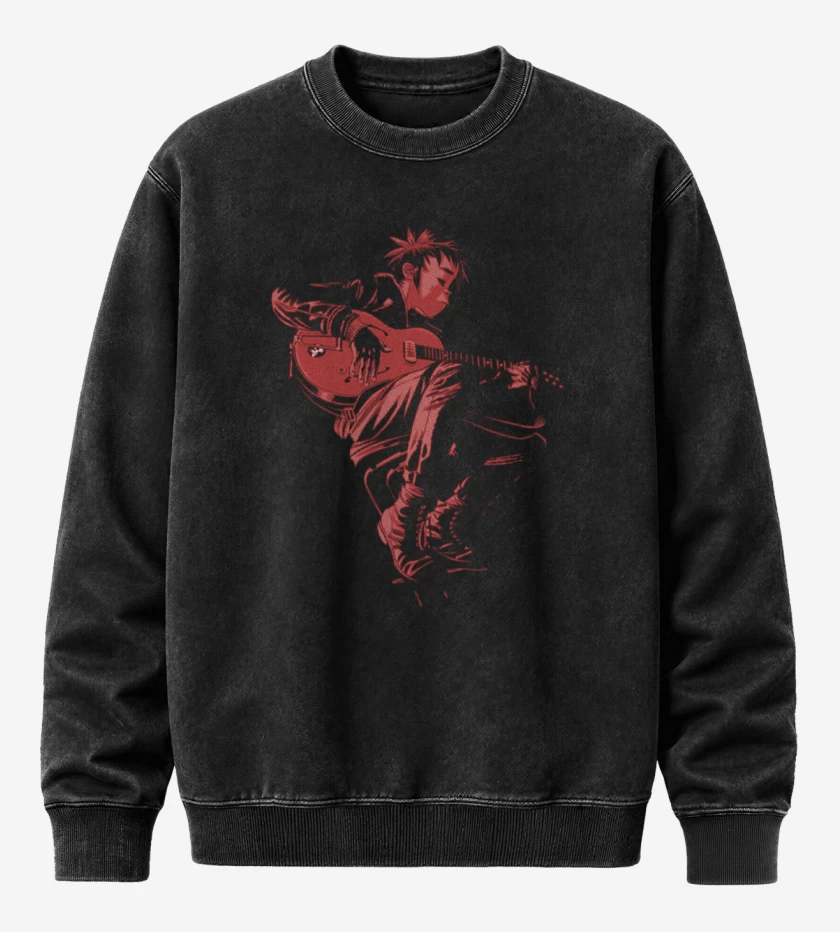 Poleron Polo Acid Wash Gorilaz