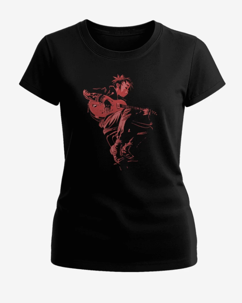 Polera de Mujer Negro de Gorilaz