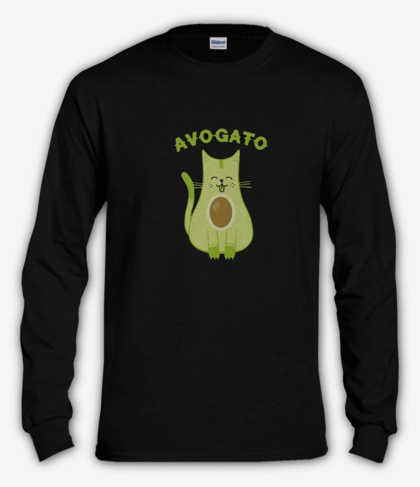 Polera manga larga Negro de Avogato