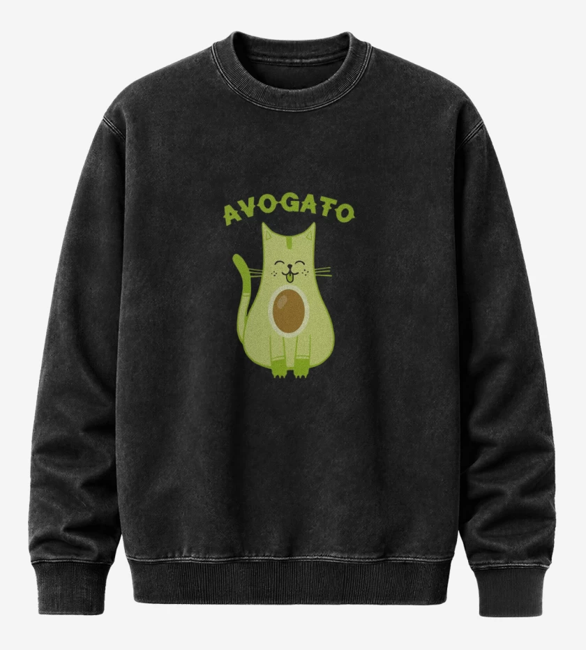 Poleron Polo Acid Wash Negro de Avogato