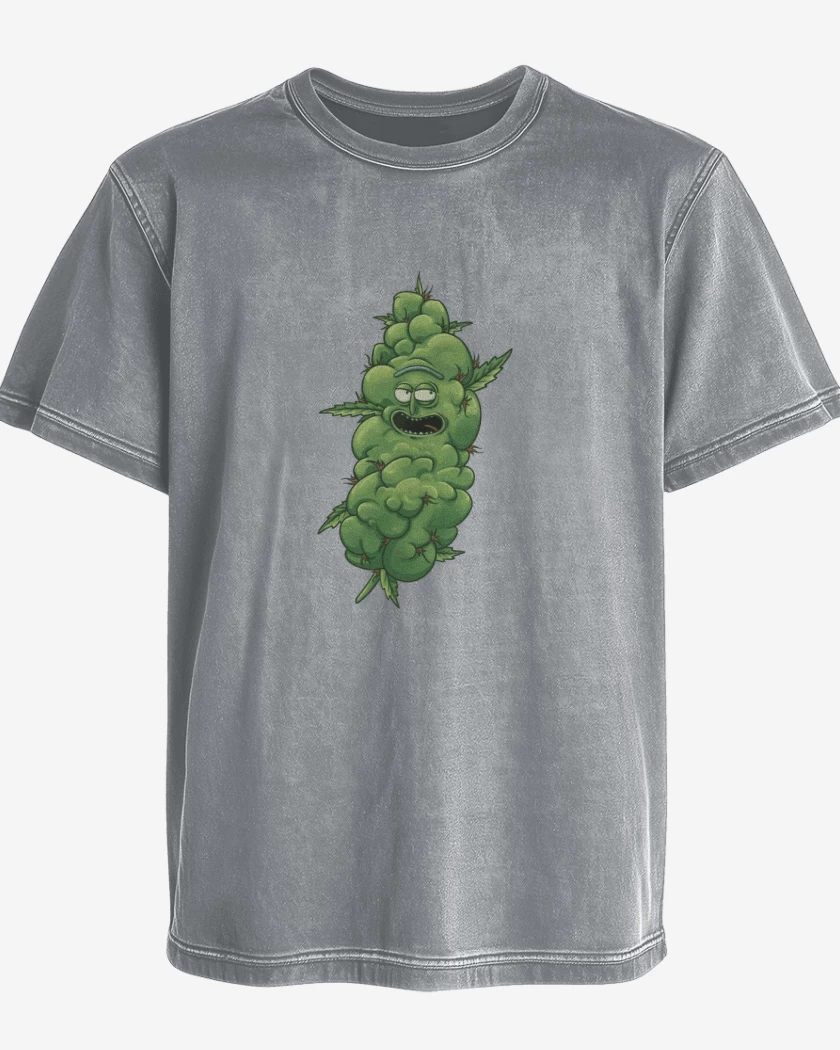 Polera desgastada Gris Melange de WeedRick