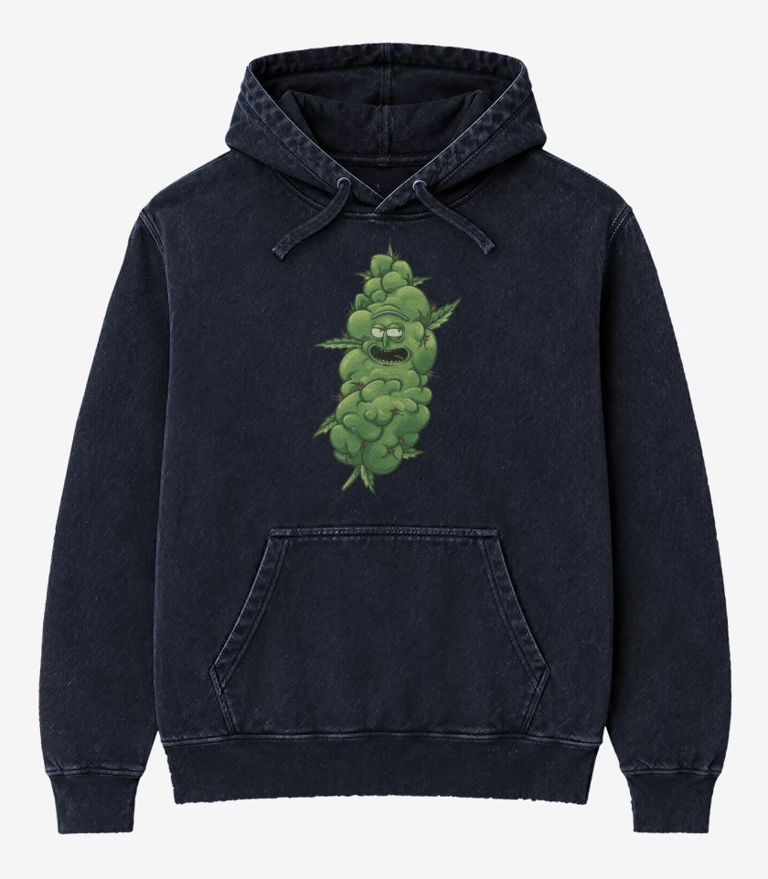 Poleron Canguro Acid Wash Azul Marino de WeedRick