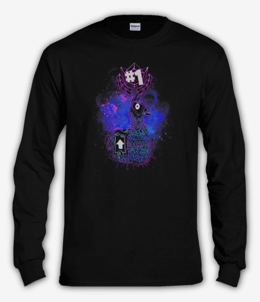 Polera manga larga Negro de Piñata fornite