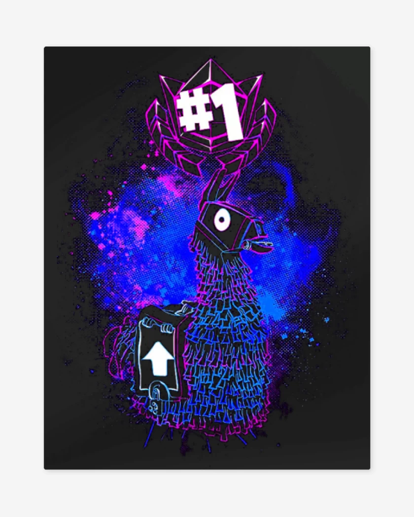 Print metalico Negro de Piñata fornite