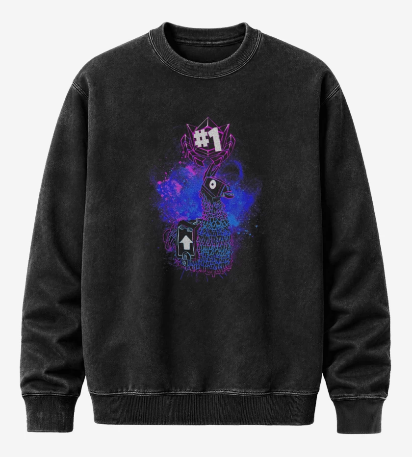 Poleron Polo Acid Wash Negro de Piñata fornite