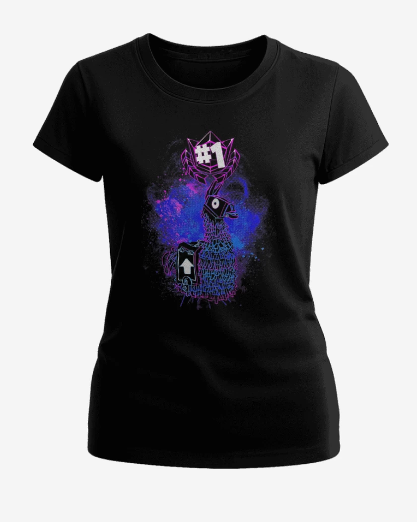 Polera de Mujer Negro de Piñata fornite