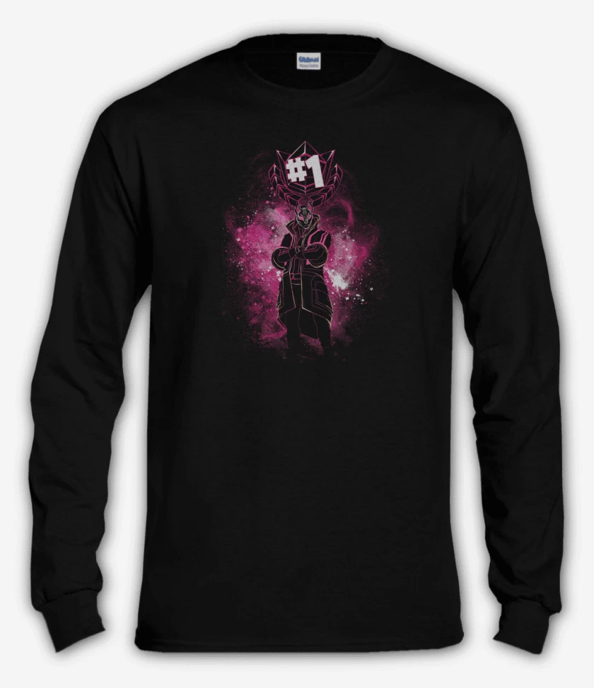 Polera manga larga Negro de Fornite 2