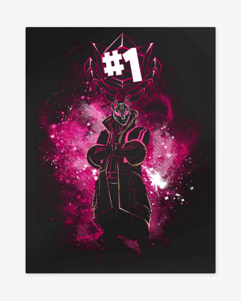 Print metalico Negro de Fornite 2
