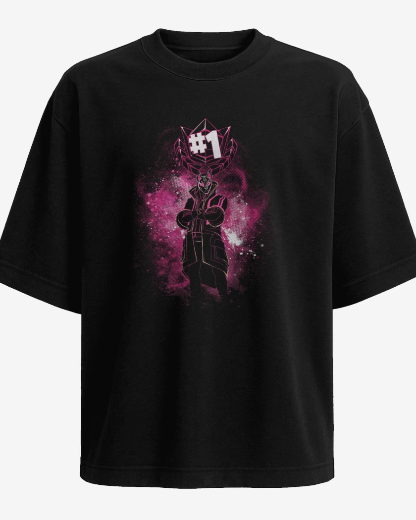 Polera Oversize Negro de Fornite 2