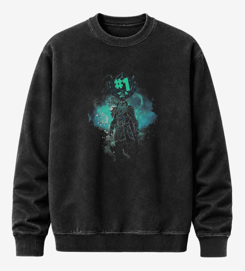 Poleron Polo Acid Wash Negro de Fornite 3