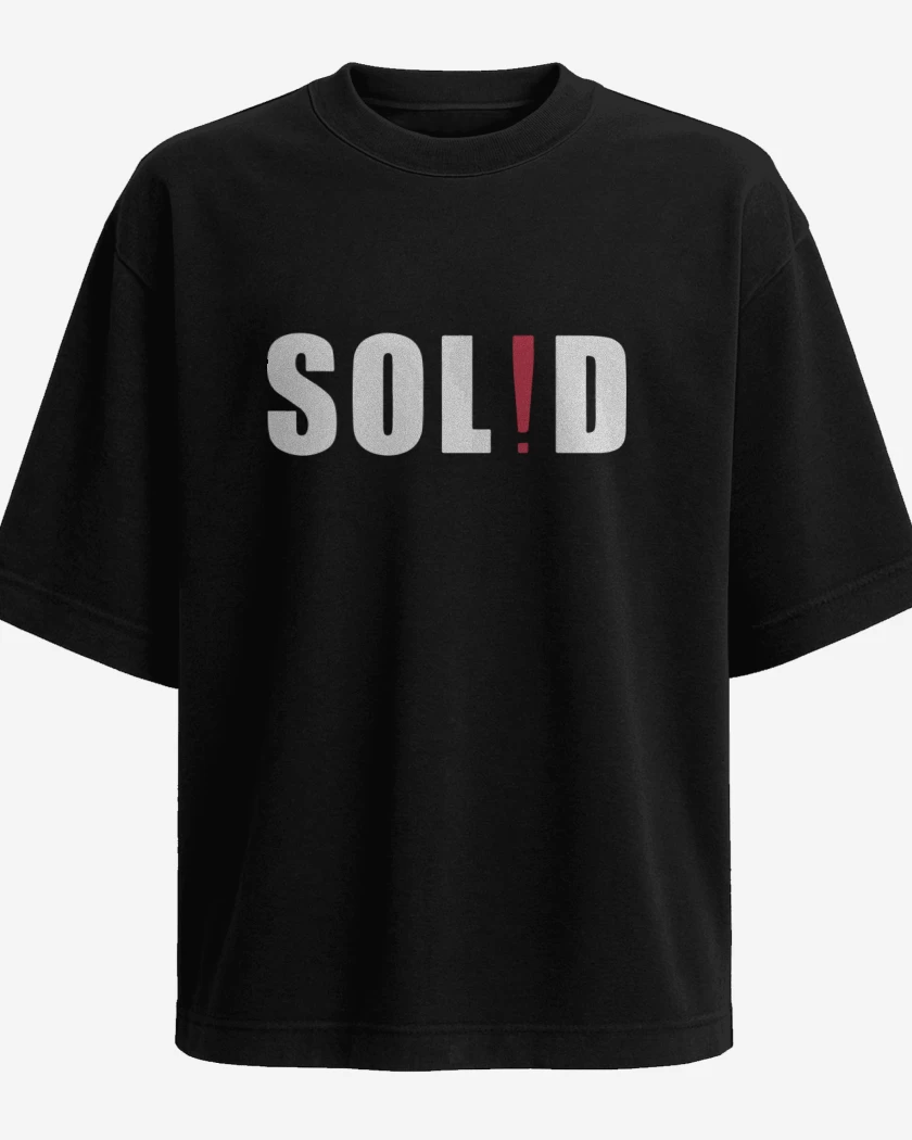 Polera Oversize Negro de Sol!d