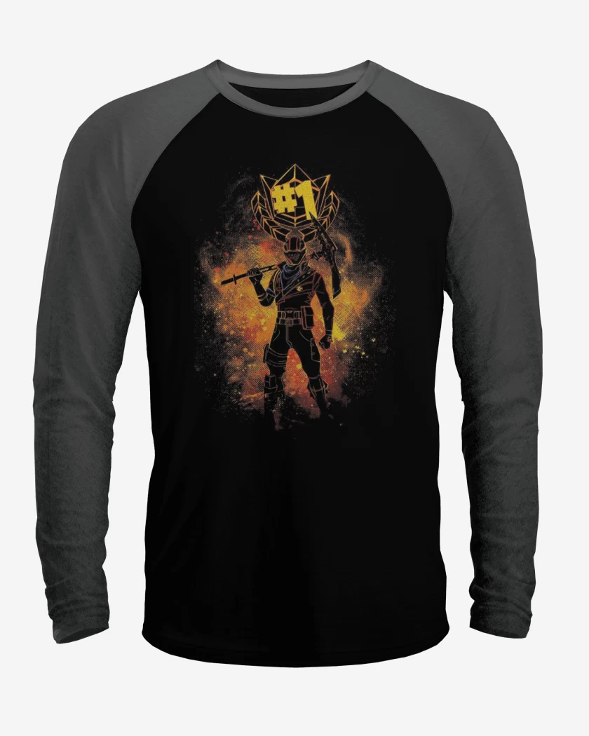 Polera Raglan Negro / Negro Heather de Fornite 4