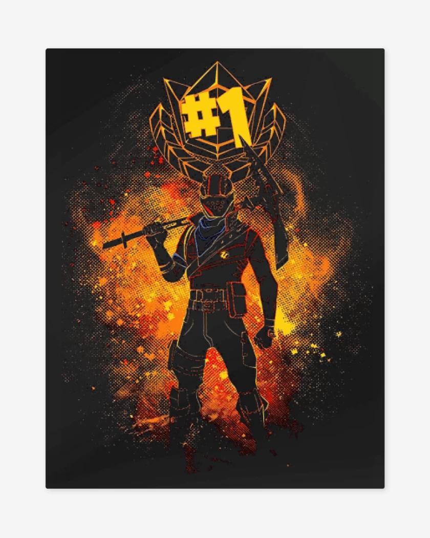 Print metalico Negro de Fornite 4