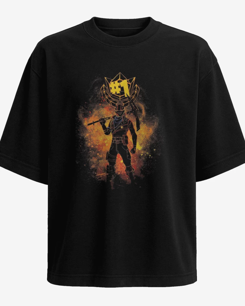 Polera Oversize Negro de Fornite 4