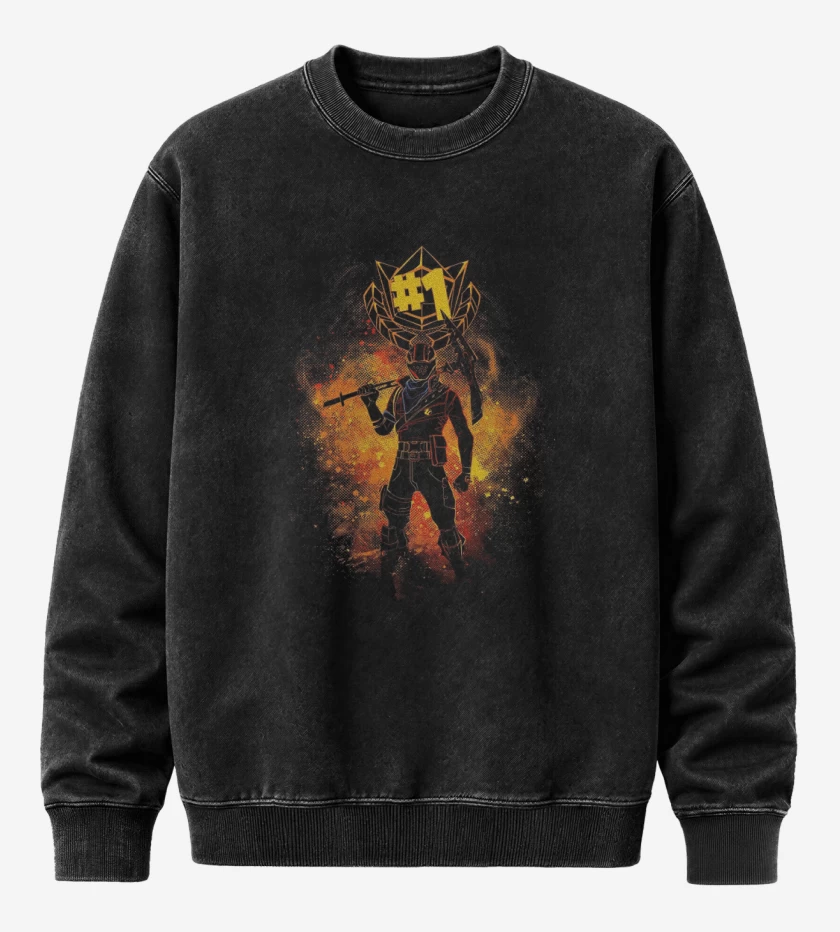 Poleron Polo Acid Wash Negro de Fornite 4