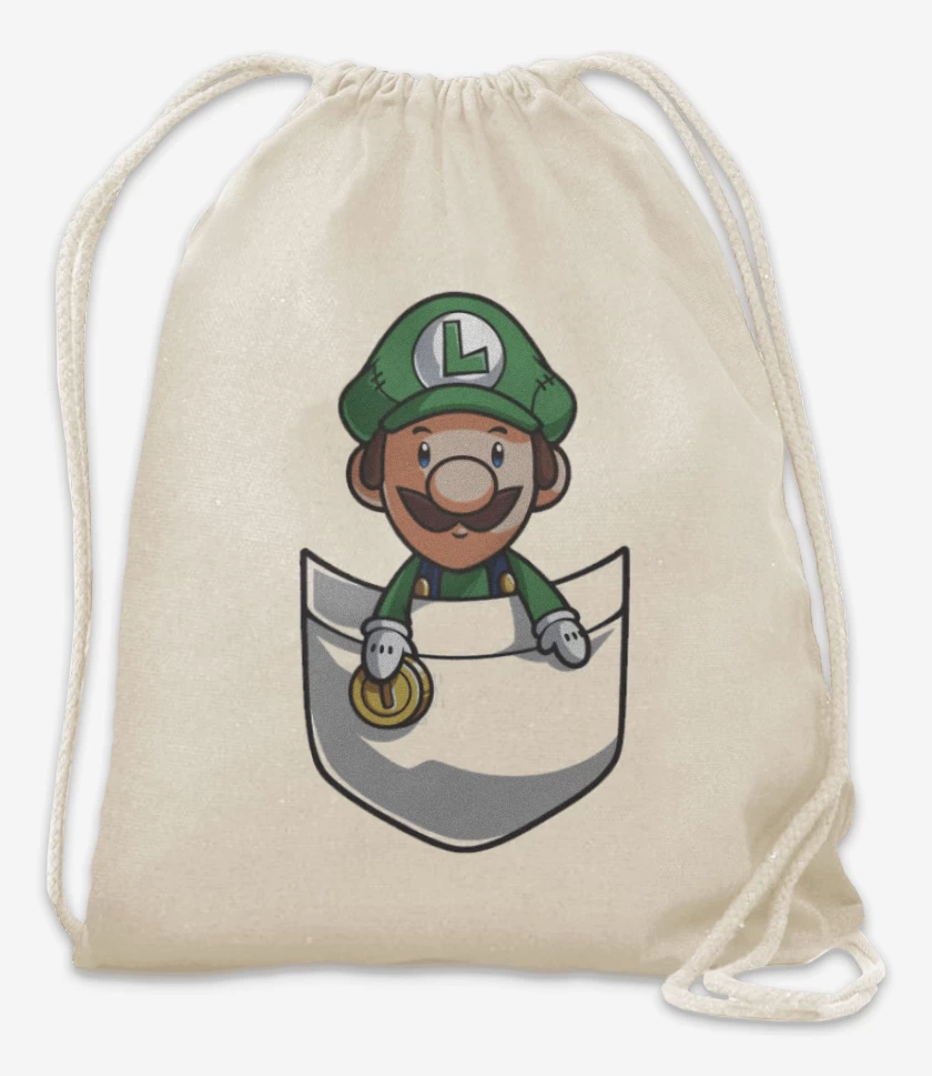 Mochila Blanco de Luigi de bolsillo