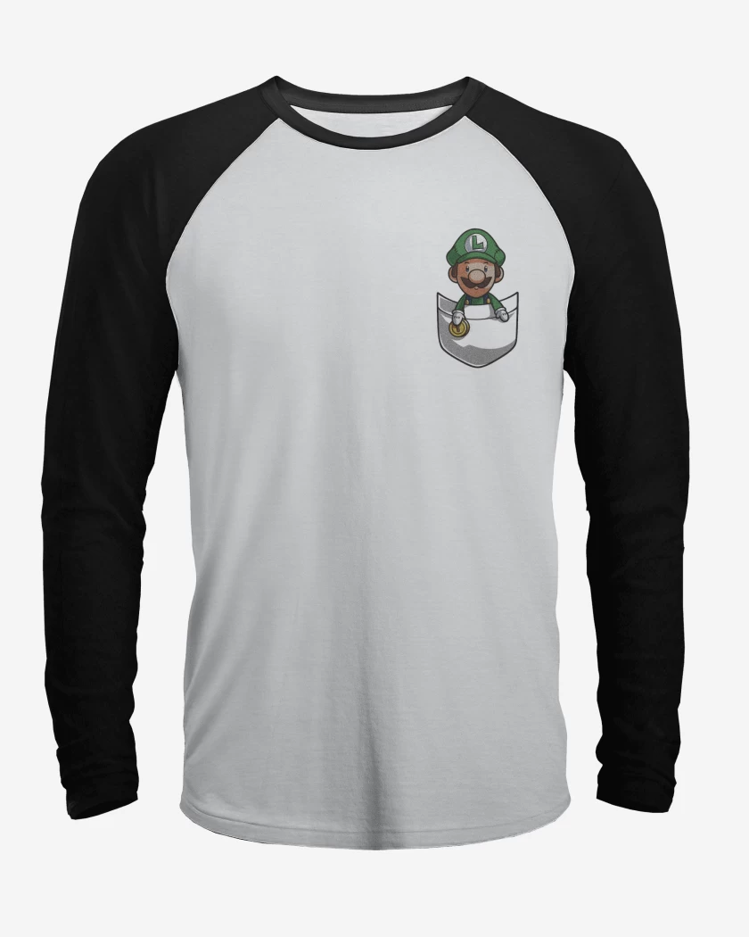 Polera Raglan Luigi de bolsillo