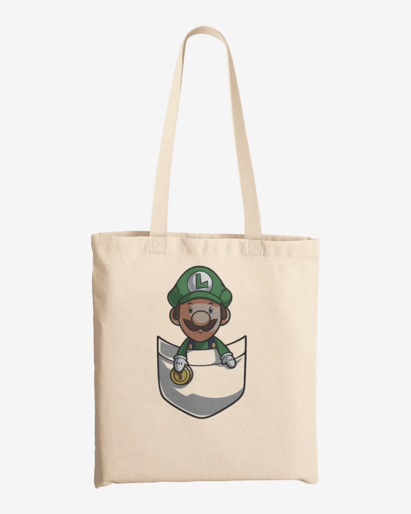 Totebag Luigi de bolsillo