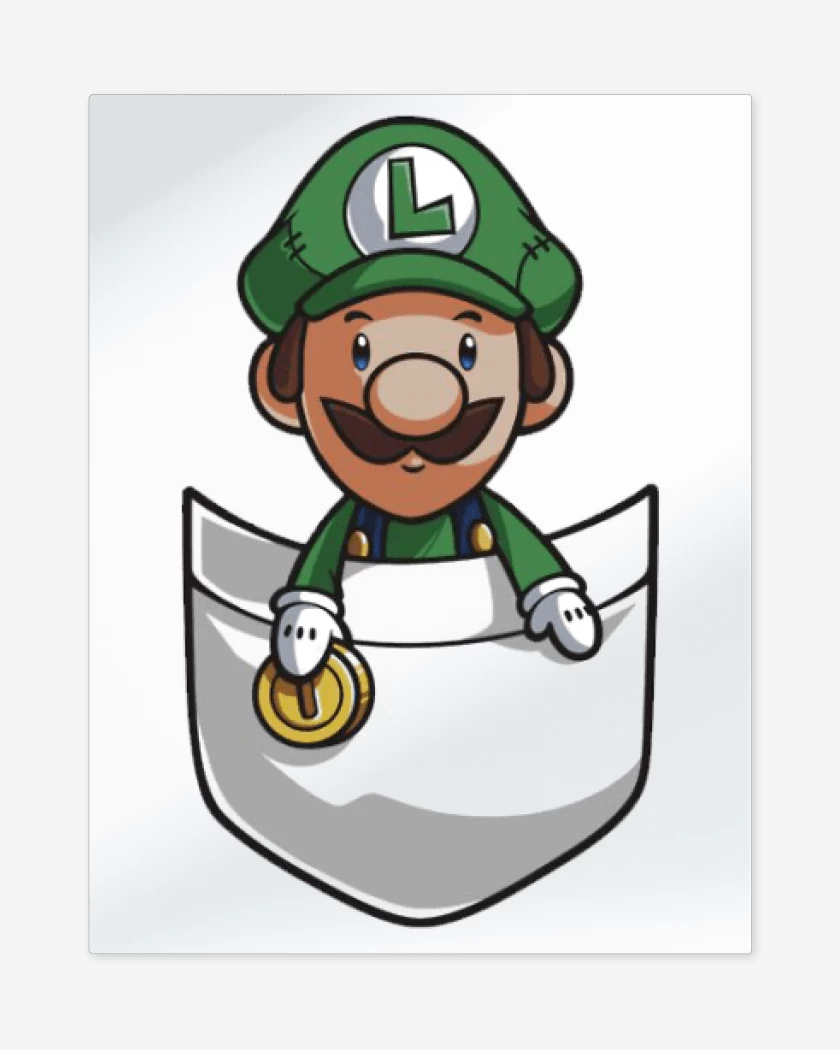 Print metalico Luigi de bolsillo