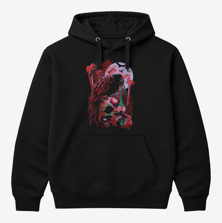 Polerón Canguro Negro de Cuervo 2