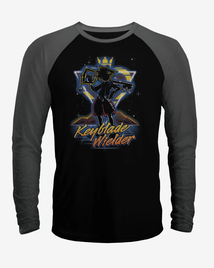 Polera Raglan Negro / Negro Heather de Key Master