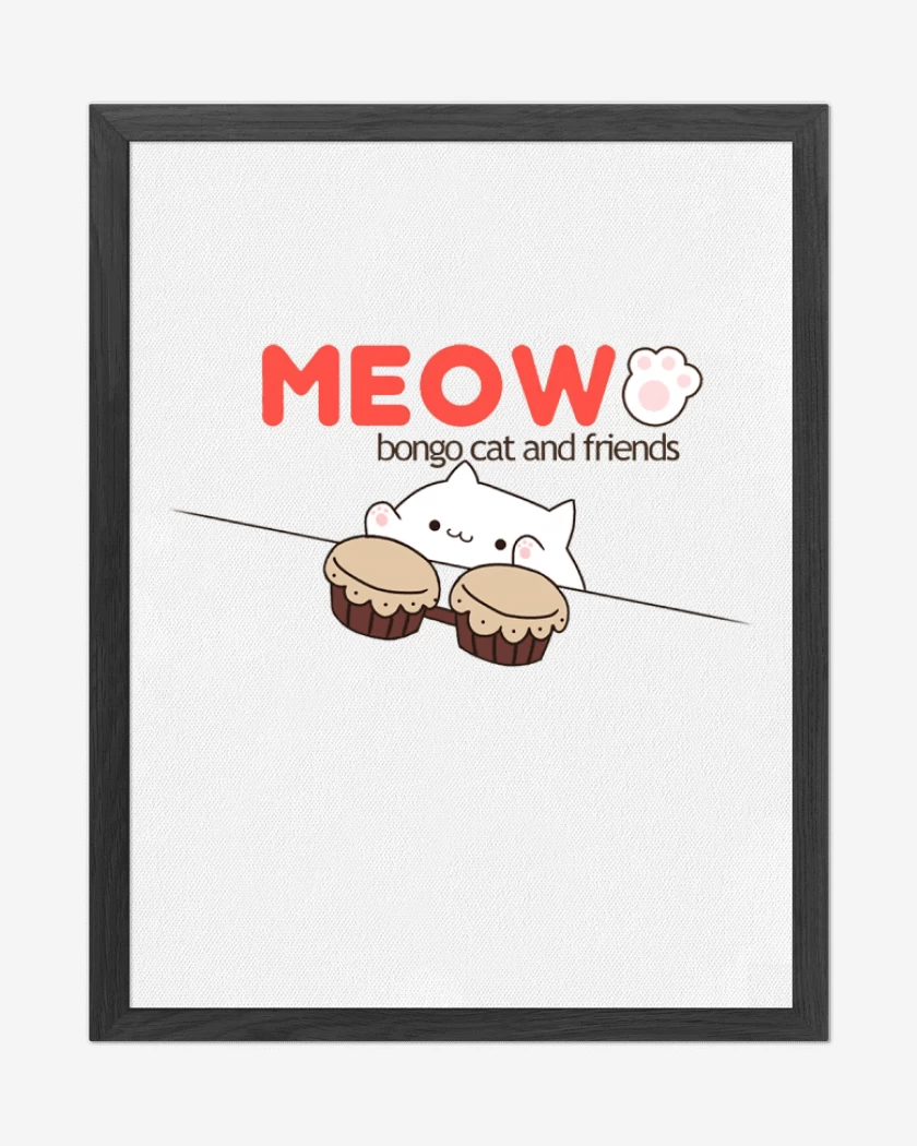 Cuadro decorativo Blanco de Bongo cat