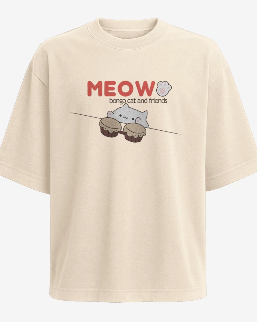 Polera Oversize Bongo cat