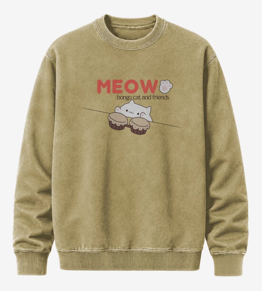Poleron Polo Acid Wash Beige de Bongo cat