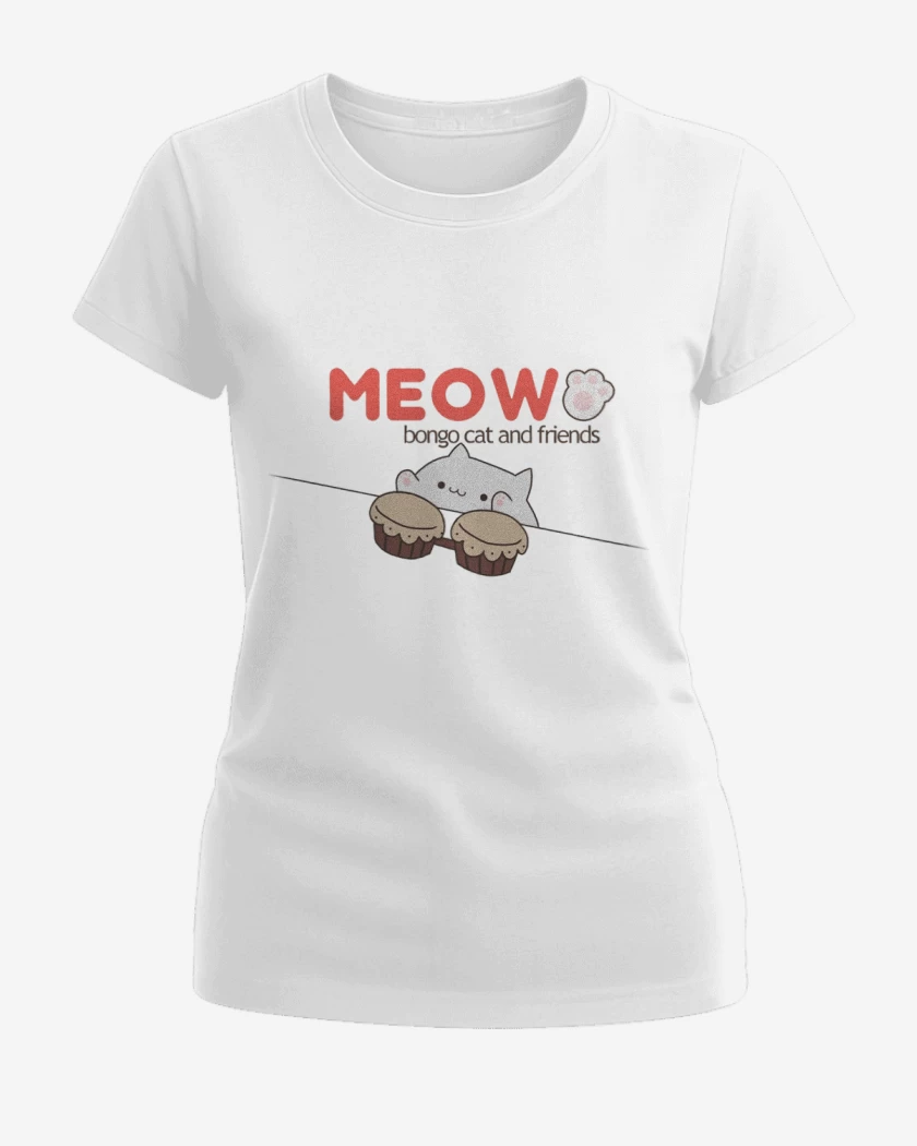 Polera de Mujer Blanco de Bongo cat