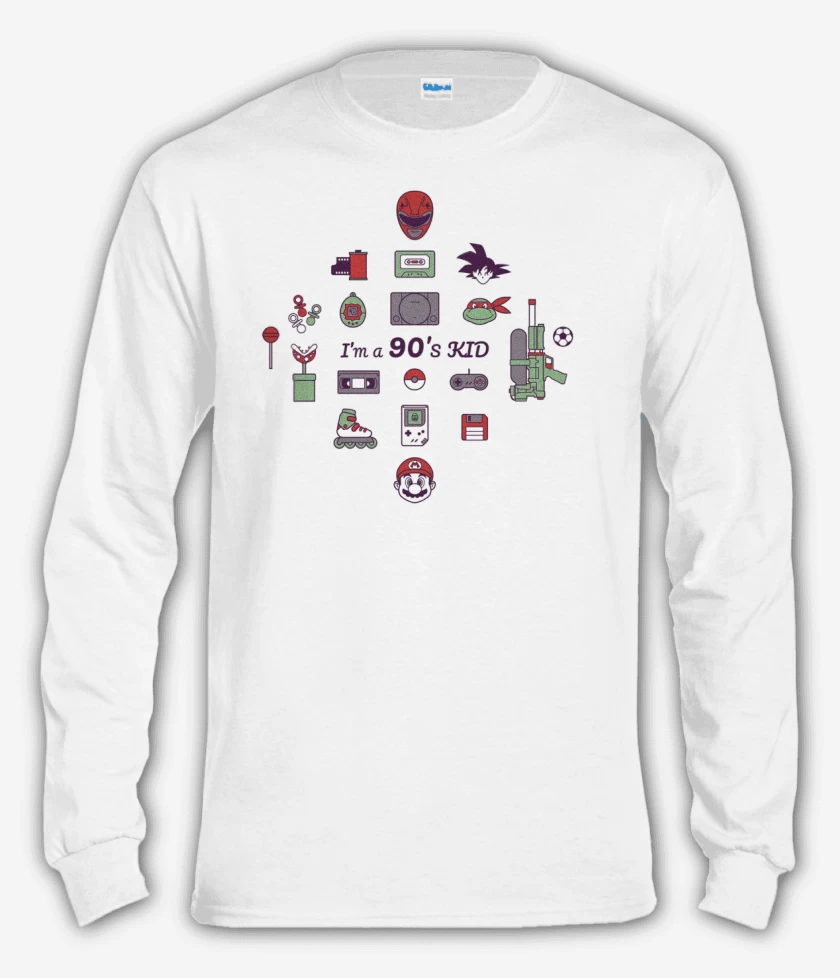 Polera manga larga Blanco de Love 90´s