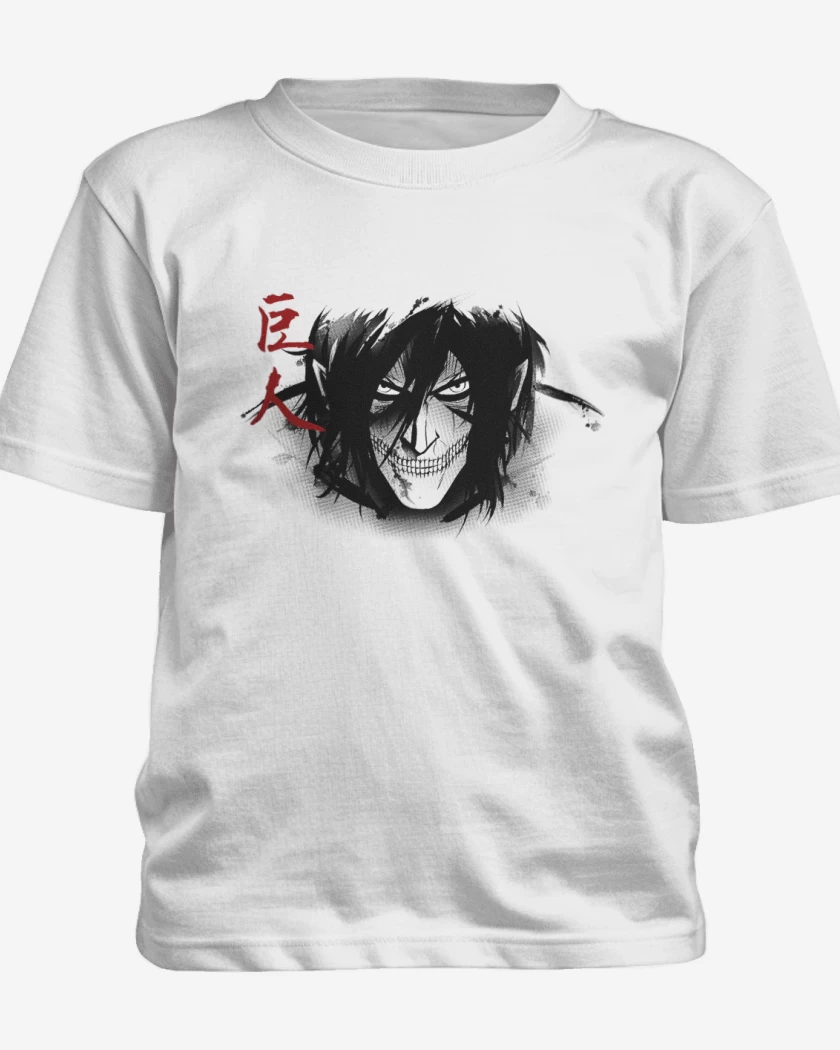 Polera de niño Blanco de Titan Eren
