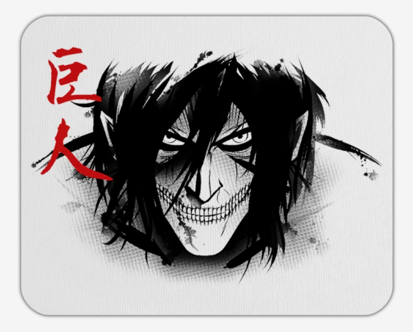 Mousepad Blanco de Titan Eren