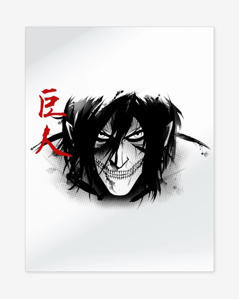 Print metalico Blanco de Titan Eren