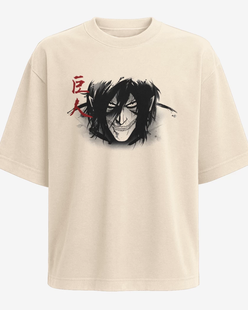 Polera Oversize Beige de Titan Eren