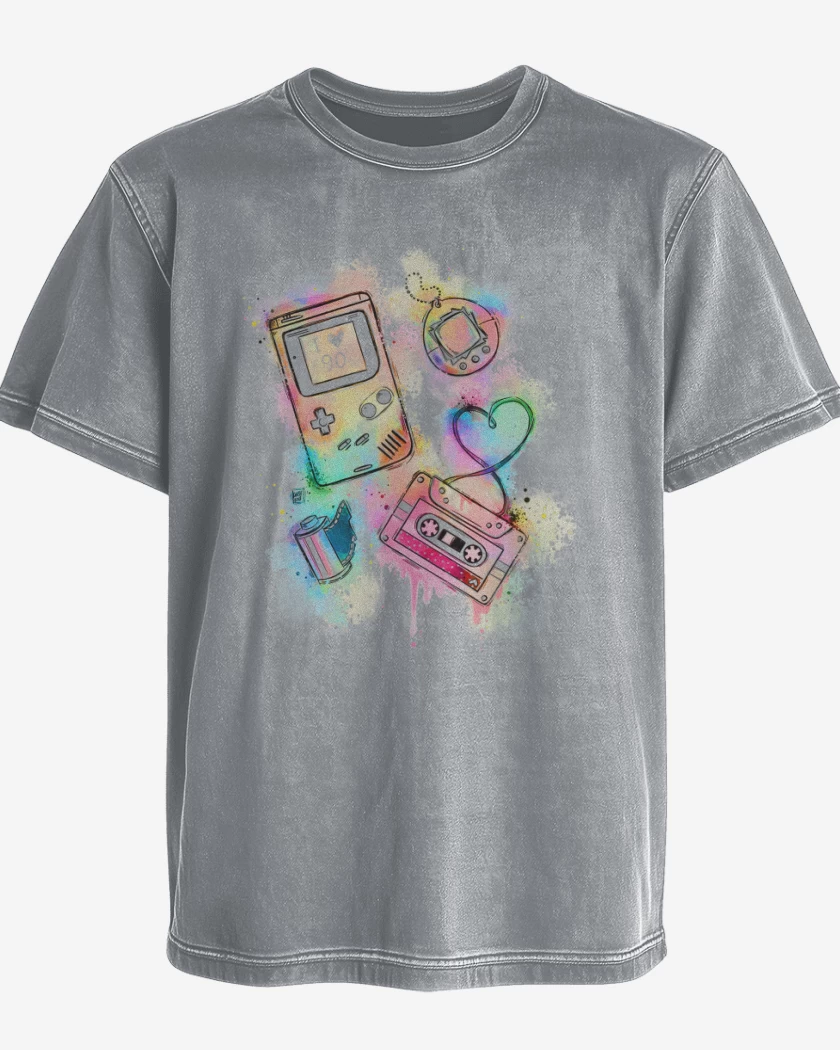 Polera desgastada Gris Melange de Noventas