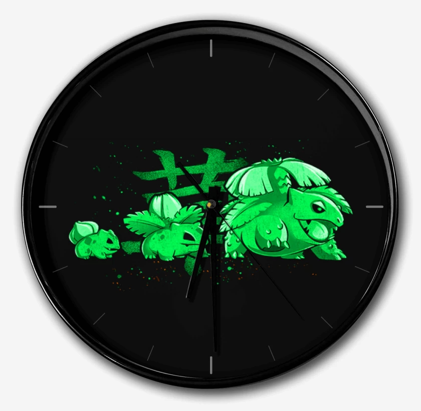 Reloj Negro de bulbasaur evolution