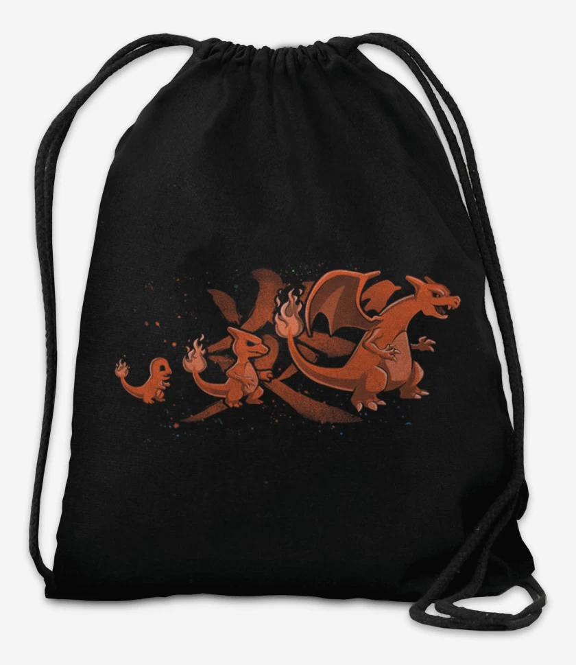Mochila Negro de Charmander evolution