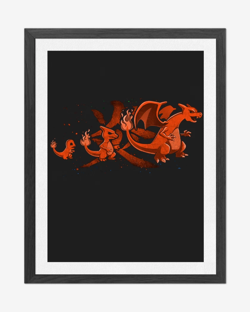 Cuadro decorativo Charmander evolution