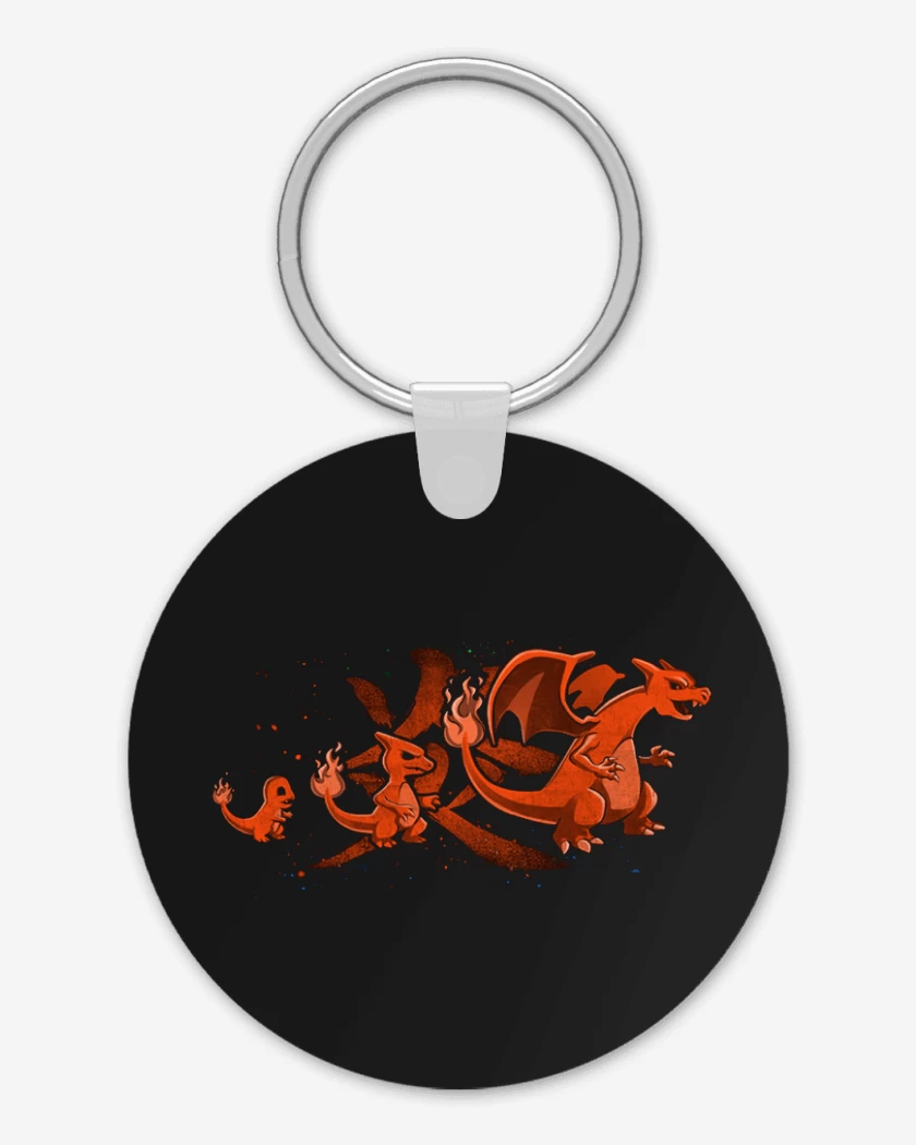 Llavero Negro de Charmander evolution
